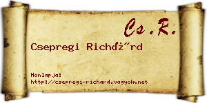 Csepregi Richárd névjegykártya