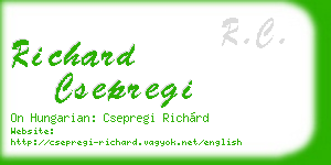 richard csepregi business card