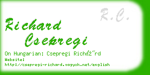 richard csepregi business card